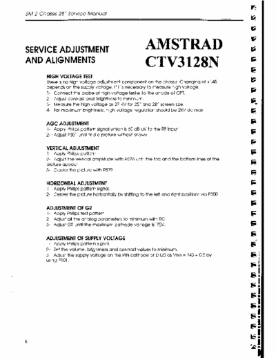 Amstrad CTV3128N SM-2 Chassis 28 service manual